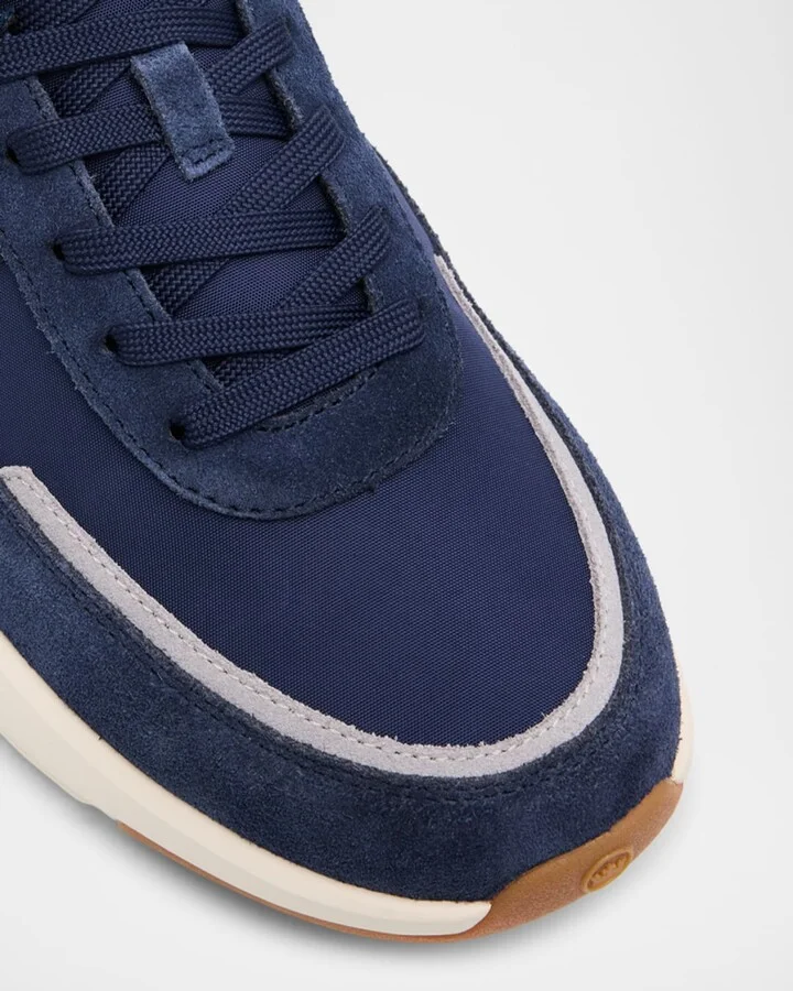 Men's Journeyman Nylon and Suede Low-Top Sneakers - Image 6