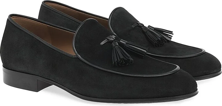 Men's Julio Suede Loafers - Black - Size 7.5 - Image 2