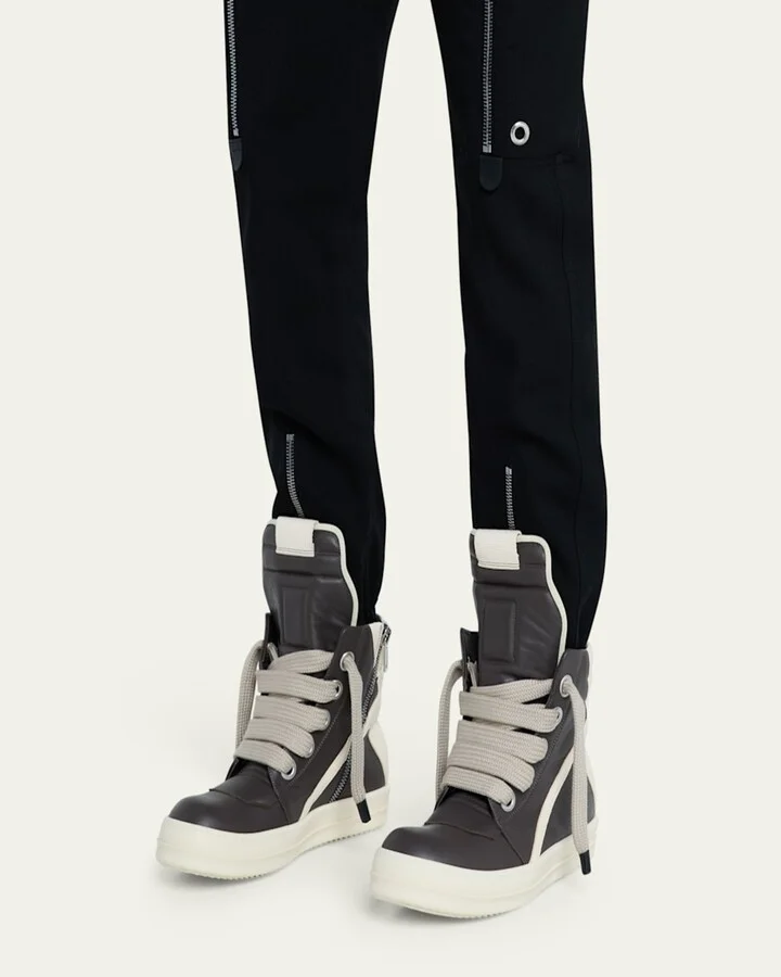 Men's Jumbolace Geobasket Leather High-Top Sneakers - Image 3