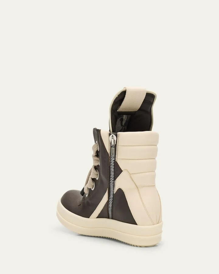 Men's Jumbolace Geobasket Leather High-Top Sneakers - Image 7