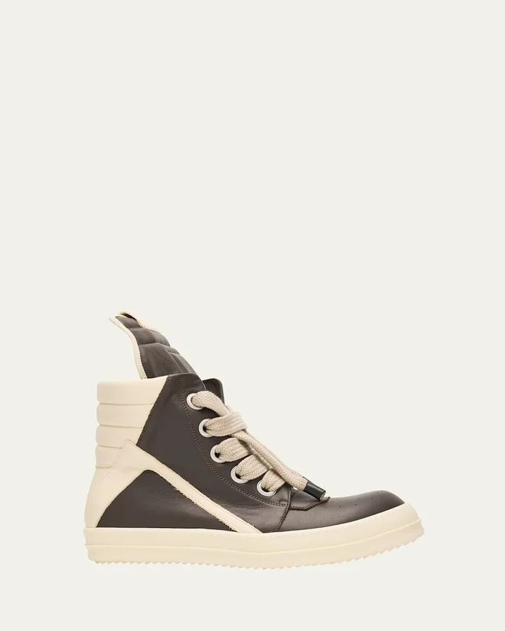 Men's Jumbolace Geobasket Leather High-Top Sneakers