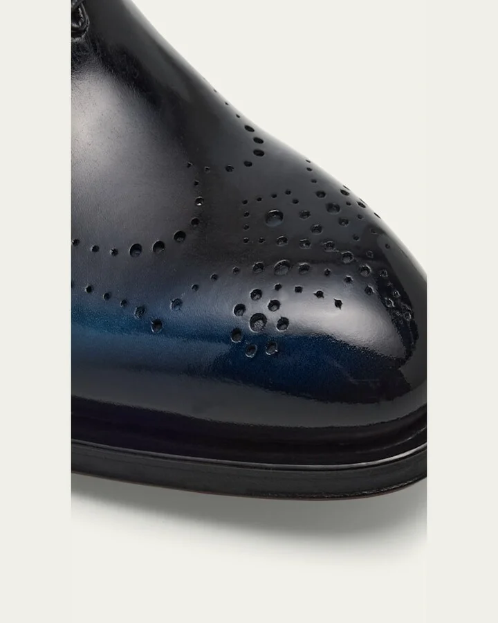 Men's Kaj Bicolor Brogue Leather Oxfords - Image 3
