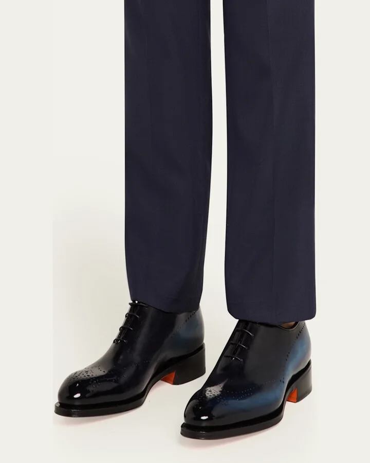 Men's Kaj Bicolor Brogue Leather Oxfords - Image 4