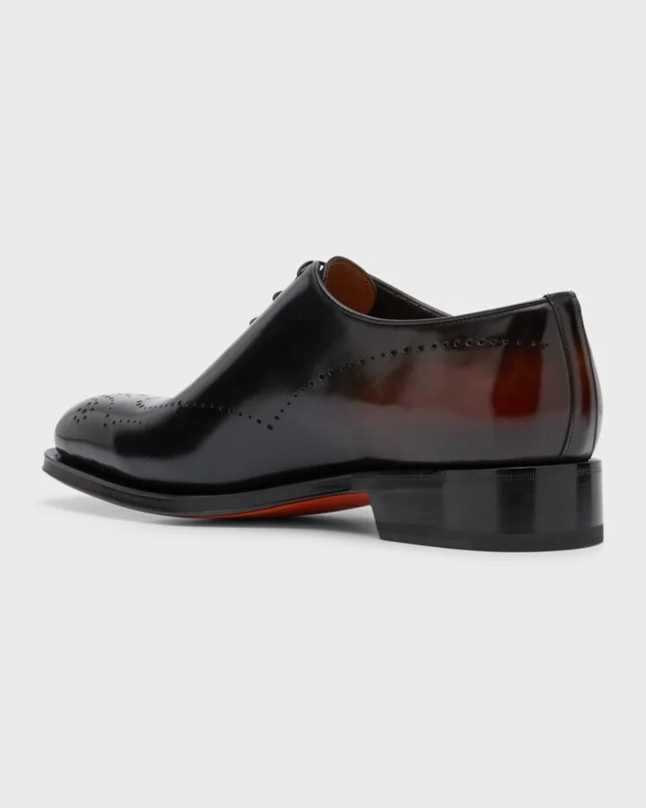 Men's Kaj Bicolor Brogue Leather Oxfords - Image 9