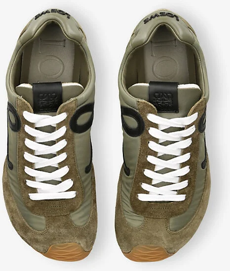 Mens Khaki Ballet Runner 2.0 Nylon and Leather Trainers Eur 45 / 11 Uk Men - Image 2
