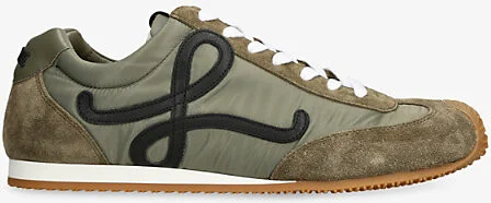 Mens Khaki Ballet Runner 2.0 Nylon and Leather Trainers Eur 45 / 11 Uk Men