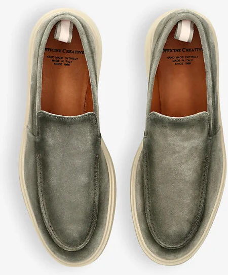 Mens Khaki Bones Slip-On Suede Penny Loafers Eur 42 / 8 Uk Men - Image 2