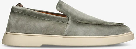 Mens Khaki Bones Slip-On Suede Penny Loafers Eur 42 / 8 Uk Men