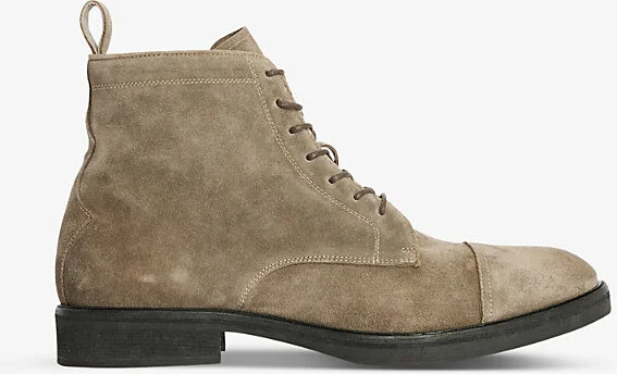 Mens Khaki Drago Lace-Up Suede Ankle Boots Eur 43 / 9 Uk Men