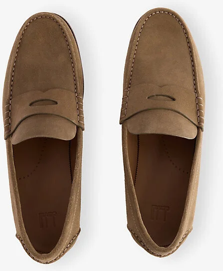 Mens Khaki Heddon Suede Loafers Eur 45 / 11 Uk Men - Image 2