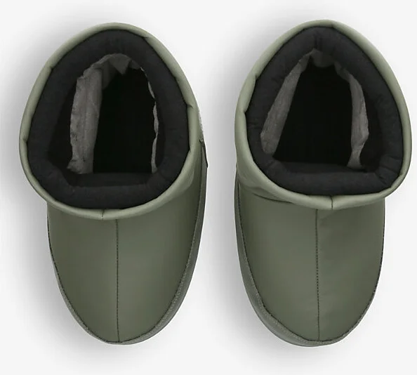 Mens Khaki Icon Low Logo-Print Shell Boots Xl - Image 2