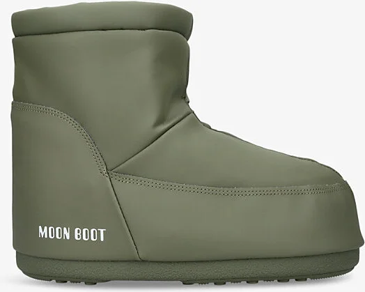 Mens Khaki Icon Low Logo-Print Shell Boots Xl