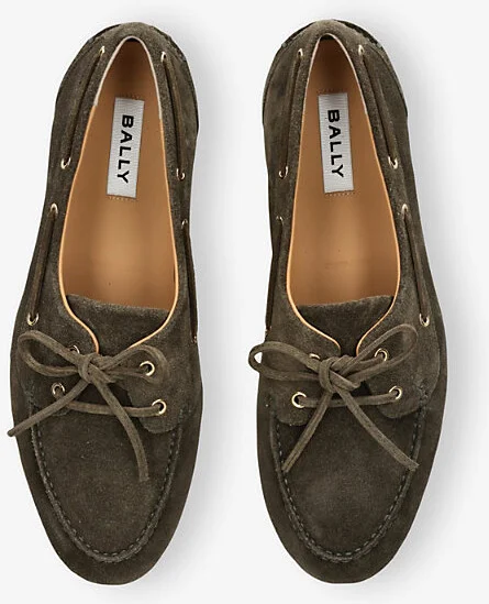 Mens Khaki Plume Suede Boat Shoes Eur 42.5 / 8.5 Uk Men - Image 2