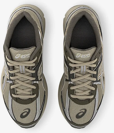 Mens Khaki Pure Silver Jog 100S Metallic-Trim Mixed-Material Trainers 7.5 - Image 2