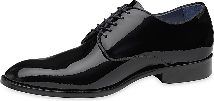 Men's Kinser Patent Leather Lace-Up Shoes - Black - Size 8 - Image 7