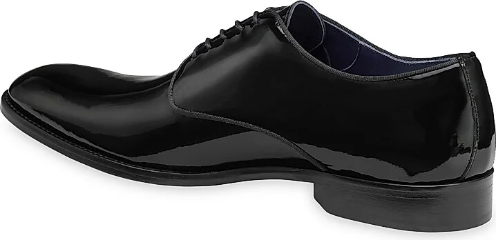 Men's Kinser Patent Leather Lace-Up Shoes - Black - Size 8 - Image 8