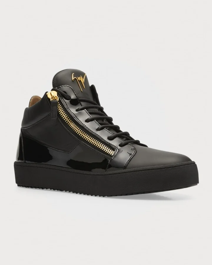 Men's Kriss Leather Mid-Top Sneakers - Image 3