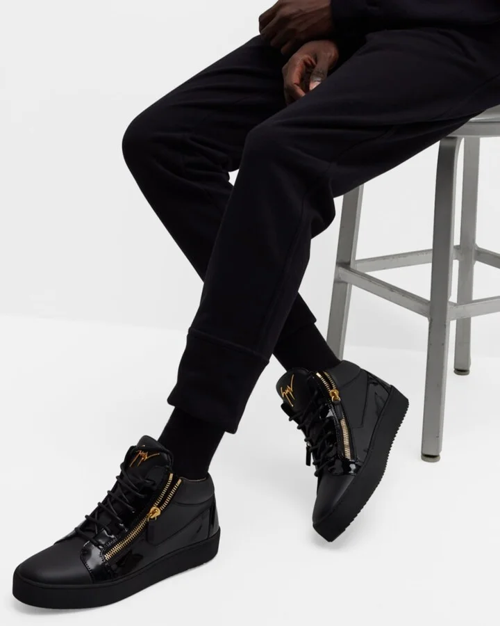 Men's Kriss Leather Mid-Top Sneakers - Image 4