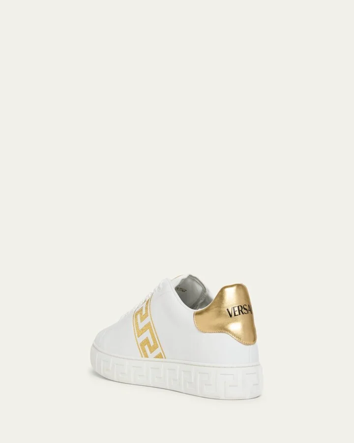 Men's La Greca Leather Low-Top Sneakers - Image 5