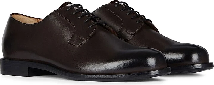 Men's Label Derbies in Leather - Black - Size 7 - Image 2