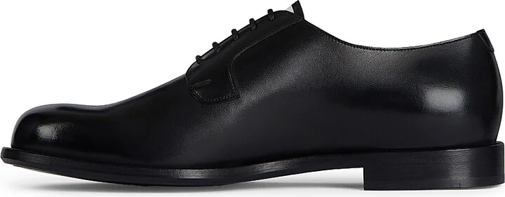 Men's Label Derbies in Leather - Black - Size 7 - Image 5