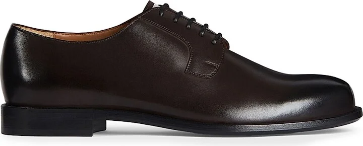 Men's Label Derbies in Leather - Black - Size 7