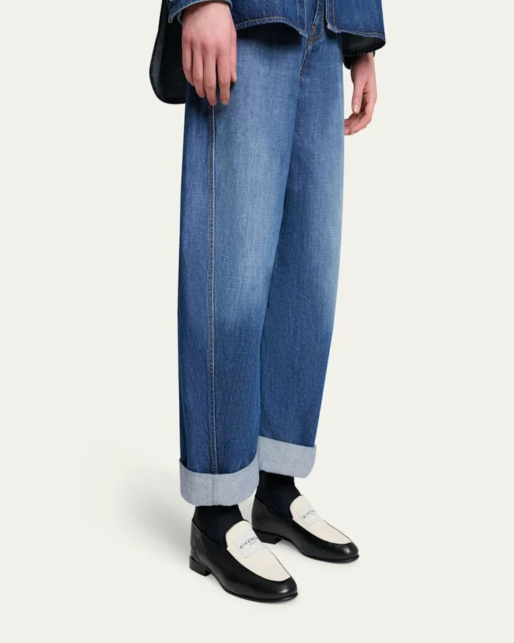 Men's Label Leather and Canvas Loafers - Image 3