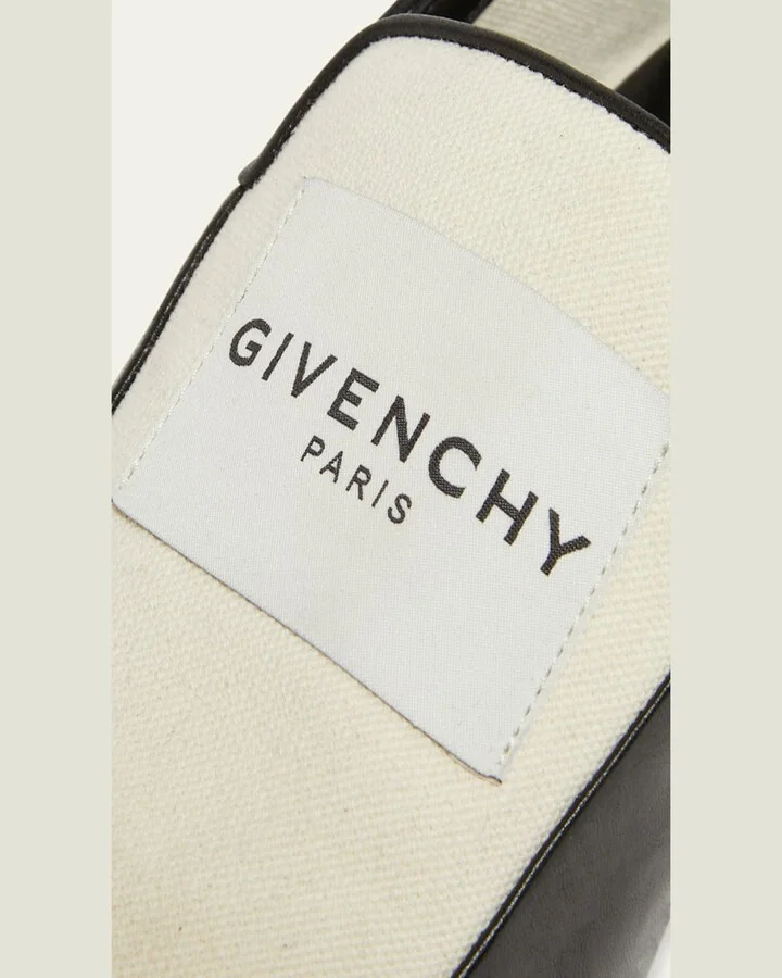 Men's Label Leather and Canvas Loafers - Image 4