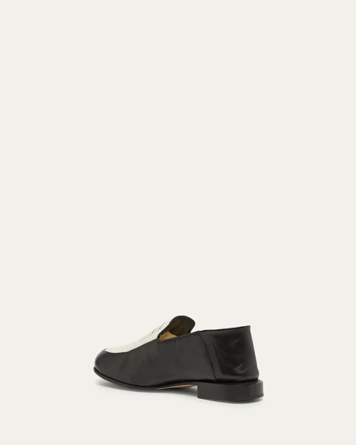 Men's Label Leather and Canvas Loafers - Image 5