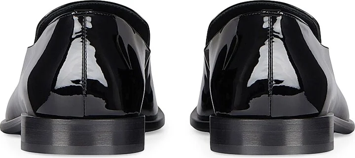 Men's Label Loafers in Shiny Leather - Black - Size 7 - Image 5