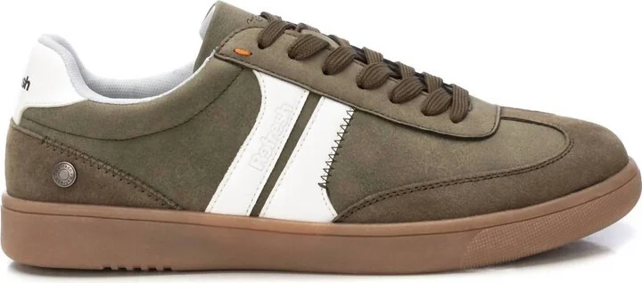 Men's Lace-Up Canvas Casual Sneakers In Kakhi