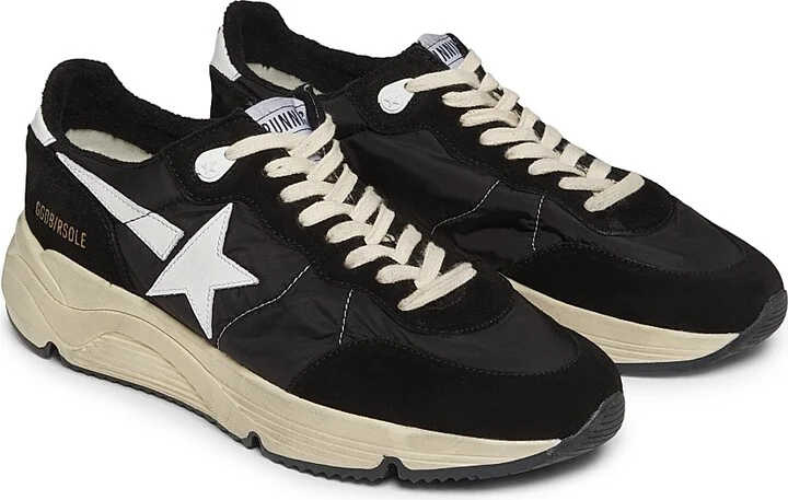 Men's Lace-Up Sneakers - Black White - Size 9 - Image 2