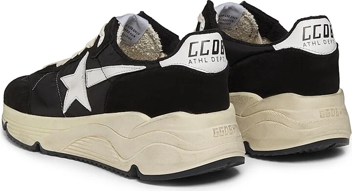 Men's Lace-Up Sneakers - Black White - Size 9 - Image 3