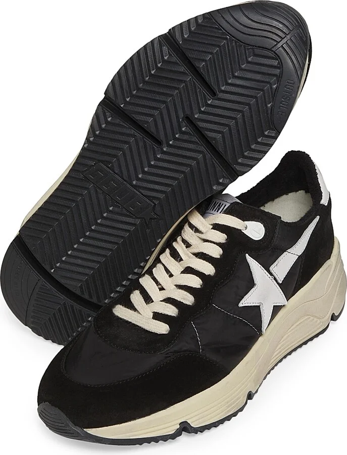 Men's Lace-Up Sneakers - Black White - Size 9 - Image 6