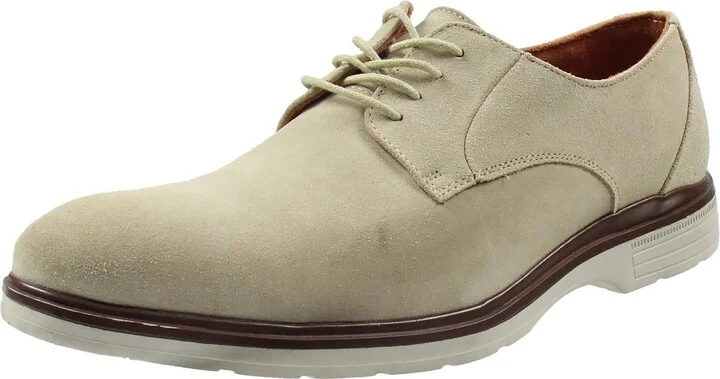 Mens Lace-Up Suede Oxfords