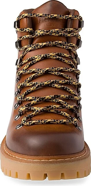 Men's Laced Leather Booties - Brown - Size 6 - Image 5