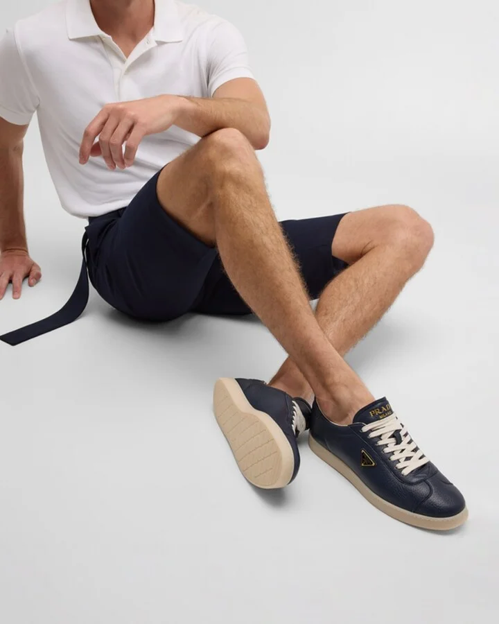 Men's Lane Deerskin Low-Top Sneakers - Image 3