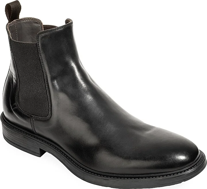 Men's Largo Leather Chelsea Boots - Nero - Size 7 - Image 2