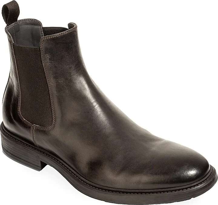 Men's Largo Leather Chelsea Boots - Nero - Size 7 - Image 5