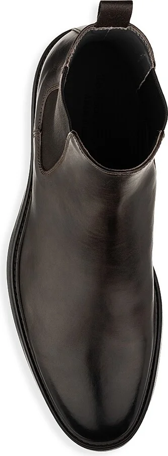 Men's Largo Leather Chelsea Boots - Nero - Size 7 - Image 6