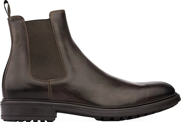 Men's Largo Leather Chelsea Boots - Nero - Size 7 - Image 8