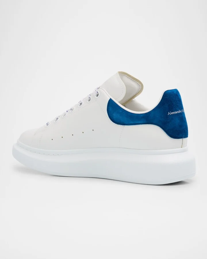 Men's Larry Leather and Velour Low-Top Sneakers - Image 3