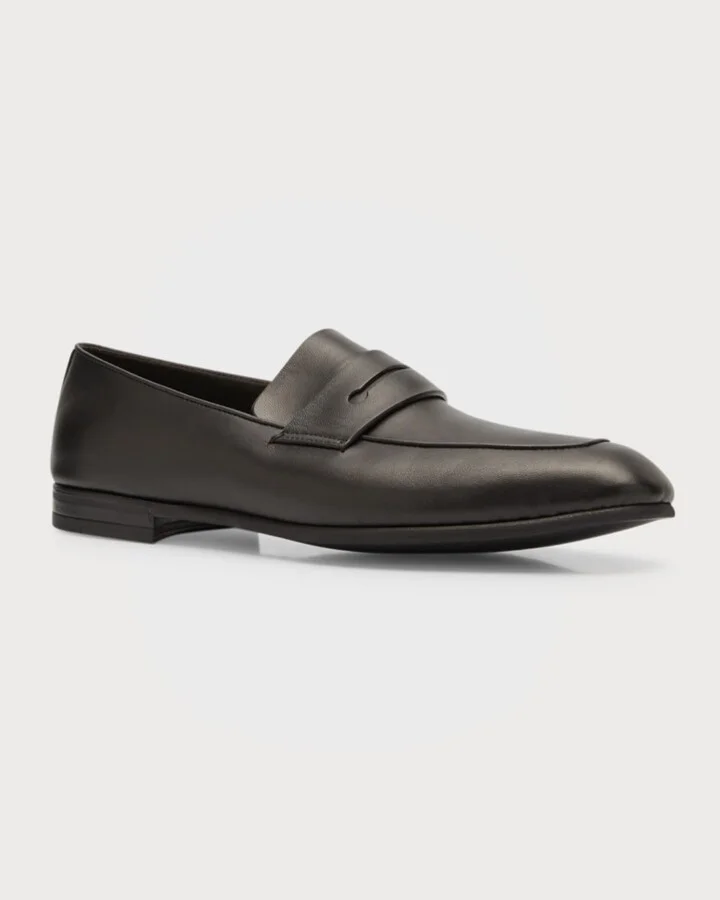 Men's Lasola Leather Penny Loafers - Image 7