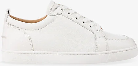Mens Latte Rantulow Grained Leather Sneakers Eur 45 / 11 Uk Men