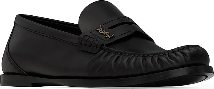 Men's Laurent Loafers in Smooth Leather - Black - Size 6 - Image 2