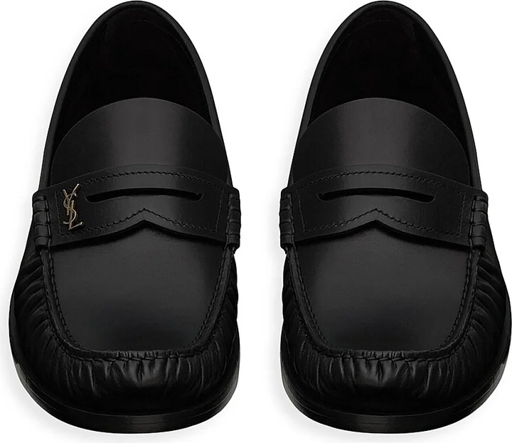 Men's Laurent Loafers in Smooth Leather - Black - Size 6 - Image 3