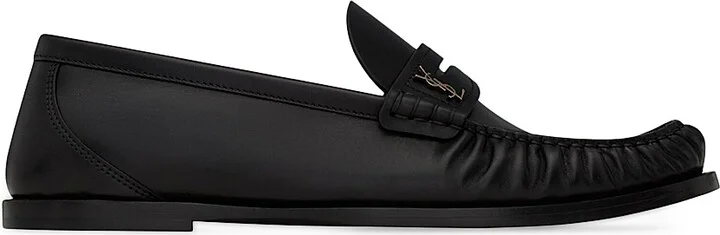 Men's Laurent Loafers in Smooth Leather - Black - Size 6