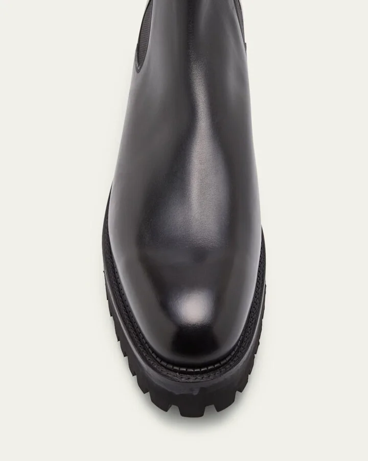 Men's Lawry Leather Lug-Sole Chelsea Boots - Image 4