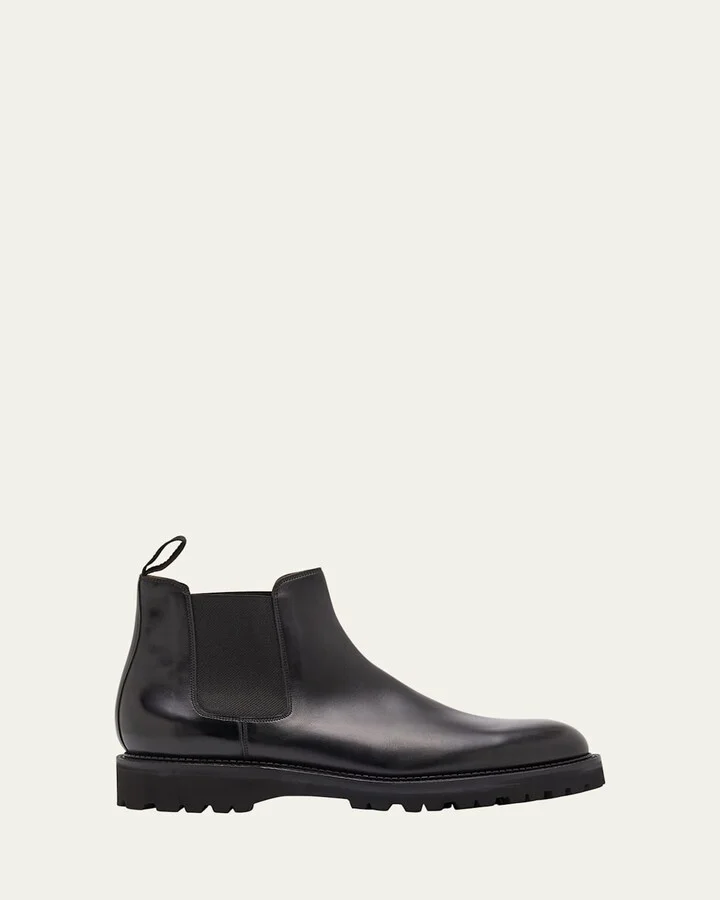 Men's Lawry Leather Lug-Sole Chelsea Boots