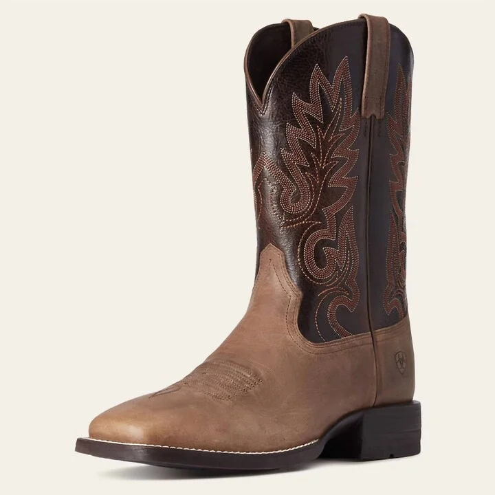 Men's Layton Western Boot In Authentic Brown